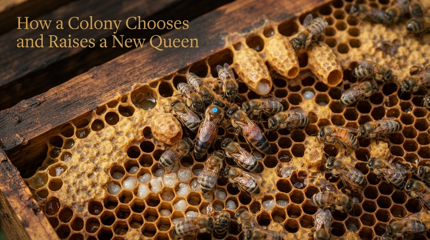 How a Colony Chooses and Raises a New Queen