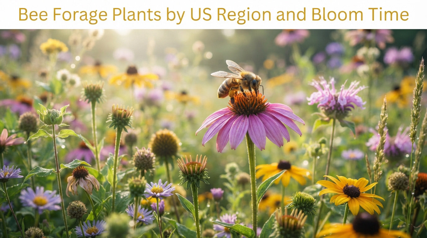 Bee Forage Plants by US Region and Bloom Time