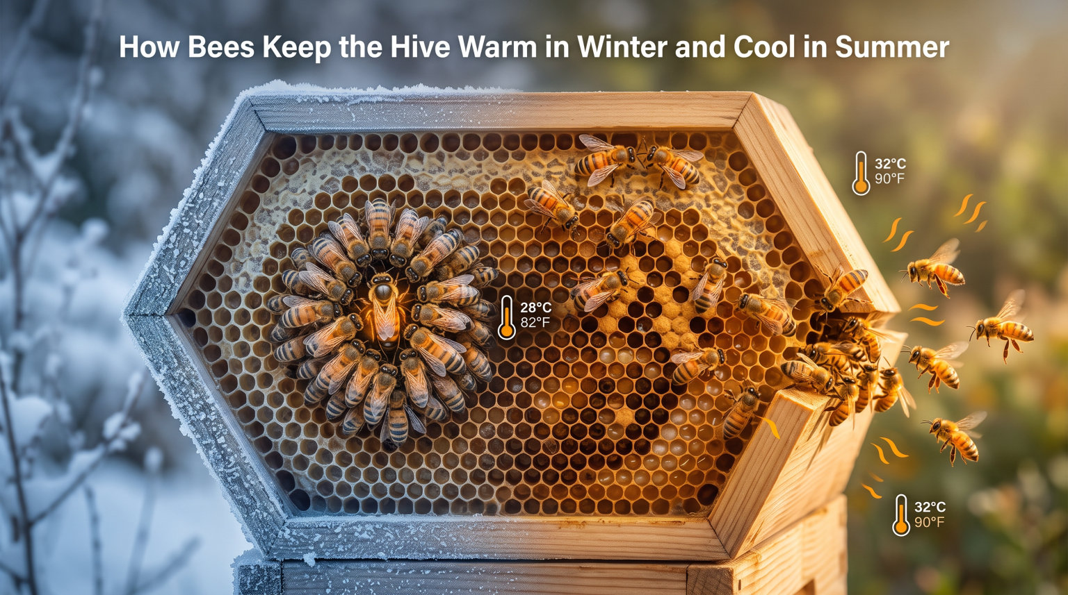 How Bees Keep the Hive Warm in Winter and Cool in Summer