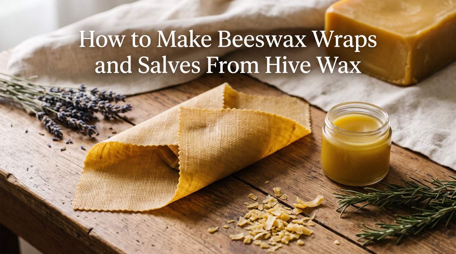 How to Make Beeswax Wraps and Salves From Hive Wax