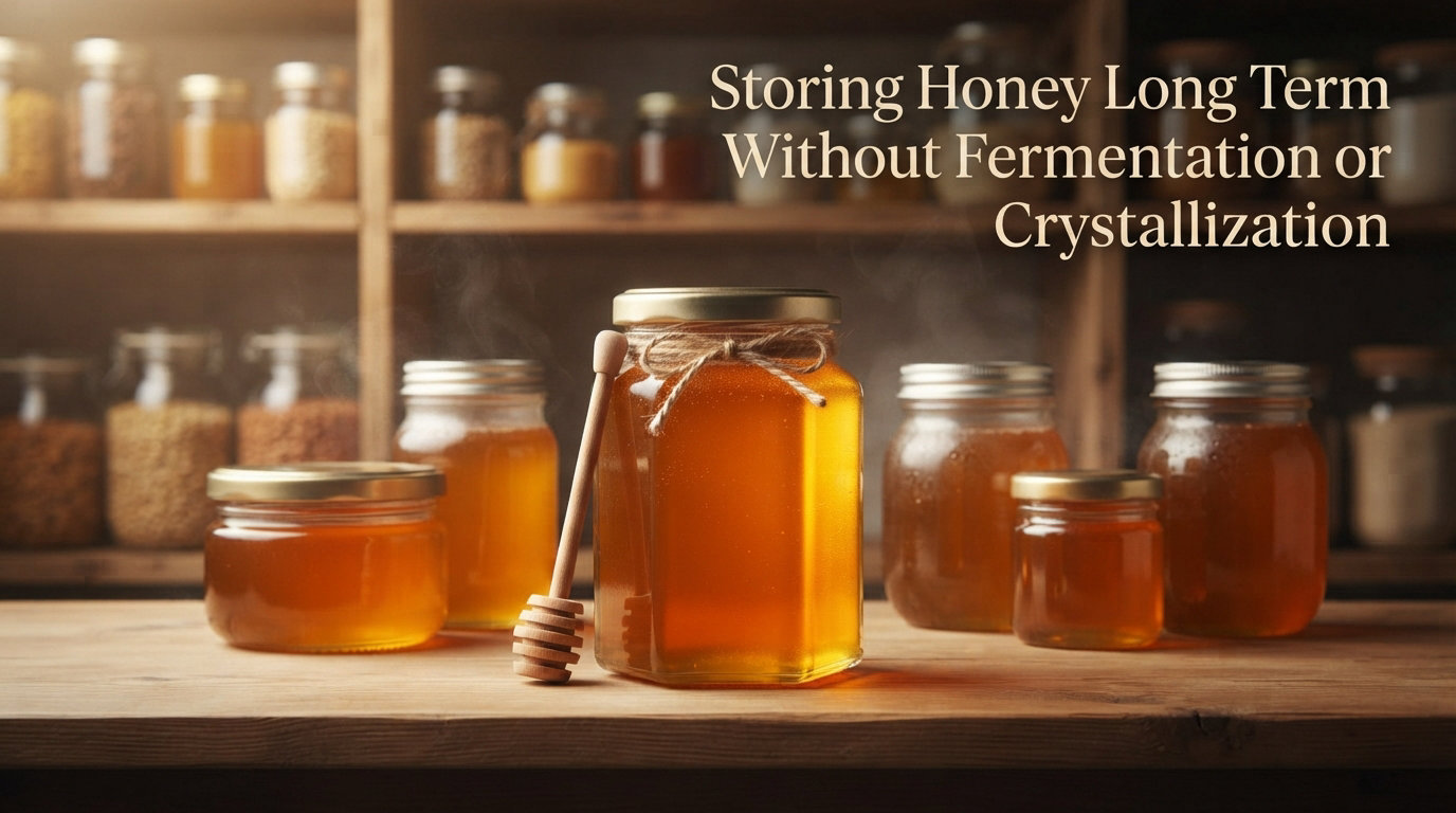 Storing Honey Long Term Without Fermentation or Crystallization