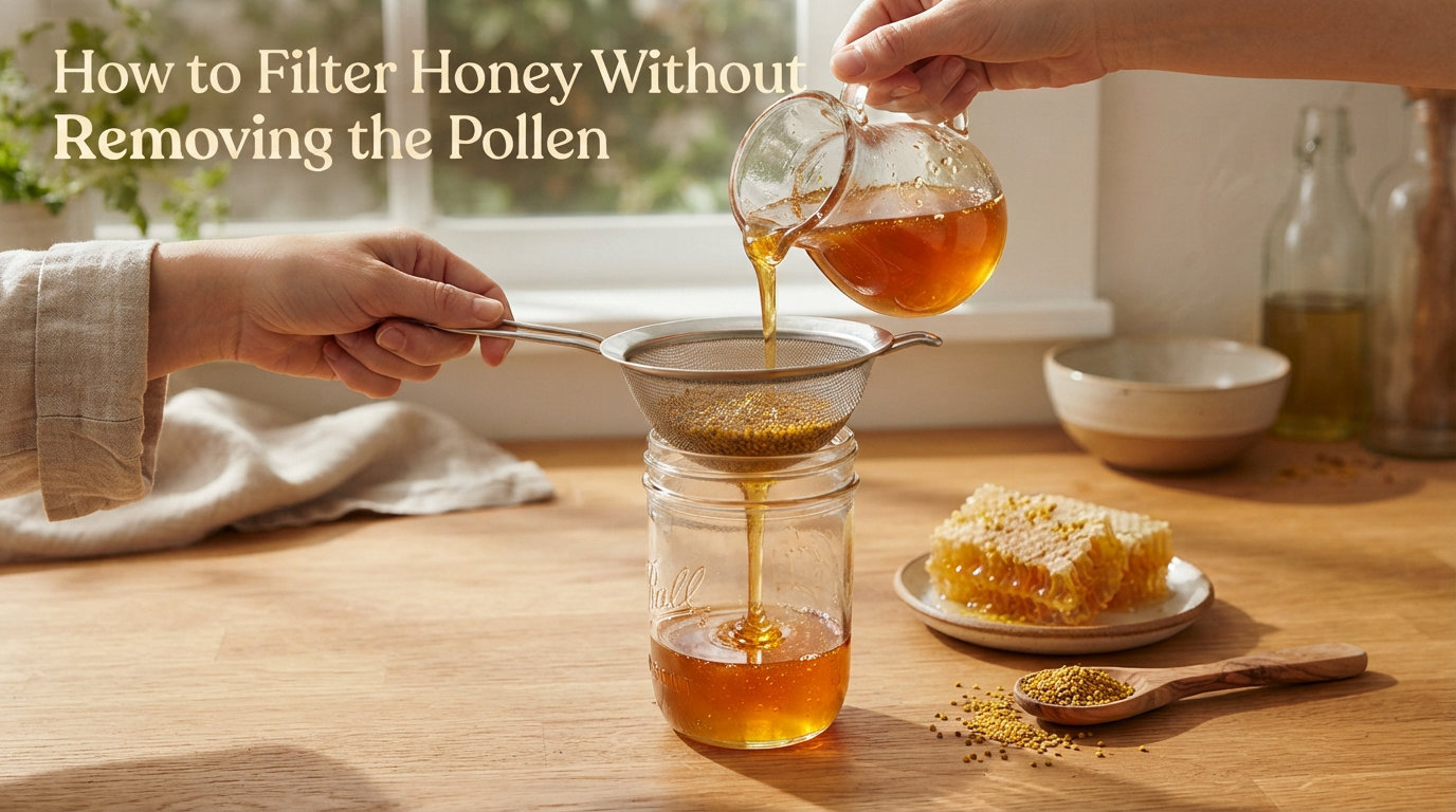 How to Filter Honey Without Removing the Pollen