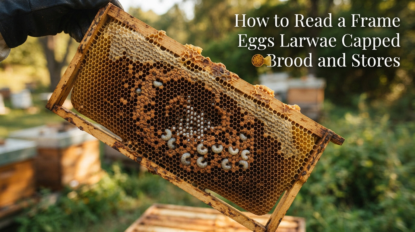How to Read a Frame Eggs Larvae Capped Brood and Stores
