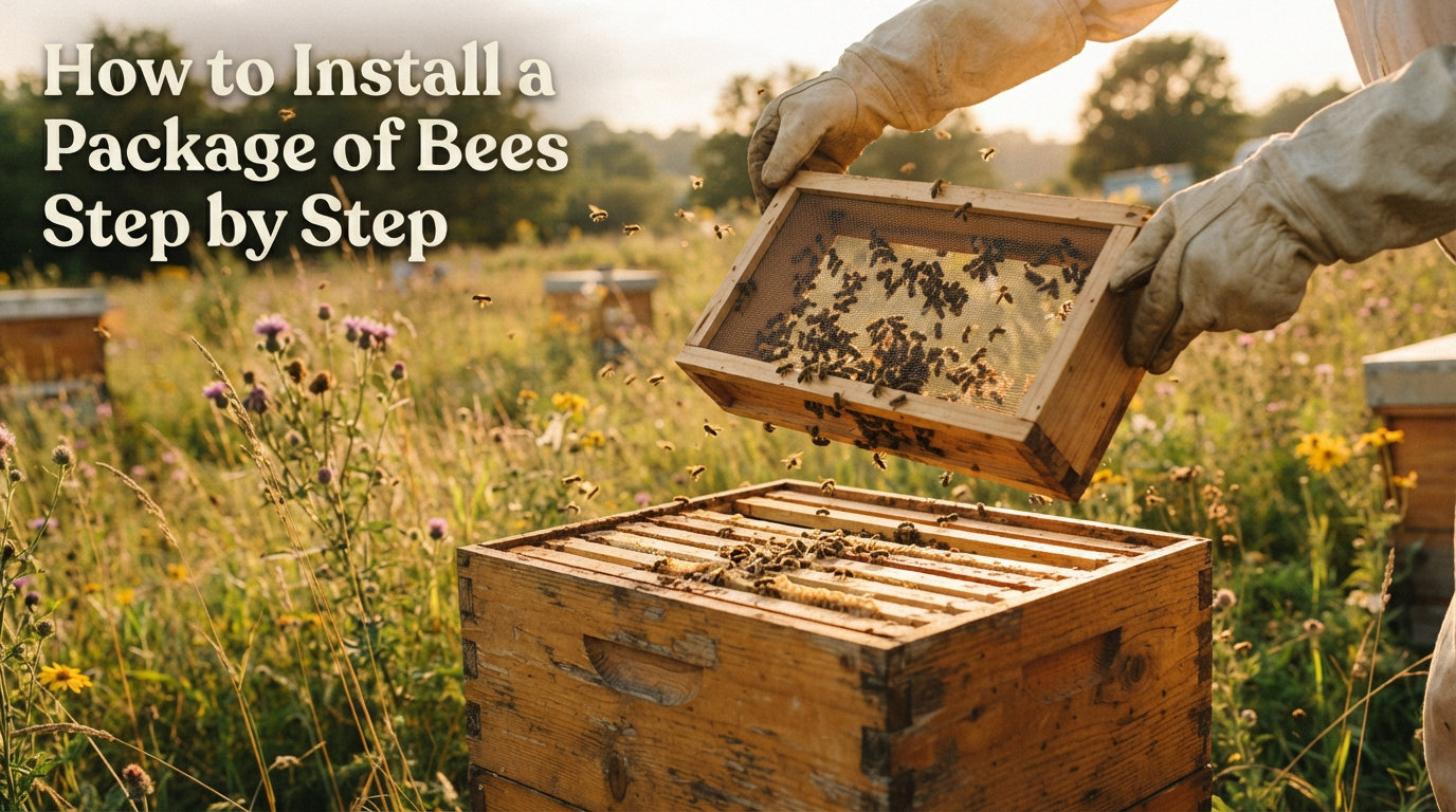 How to Install a Package of Bees Step by Step