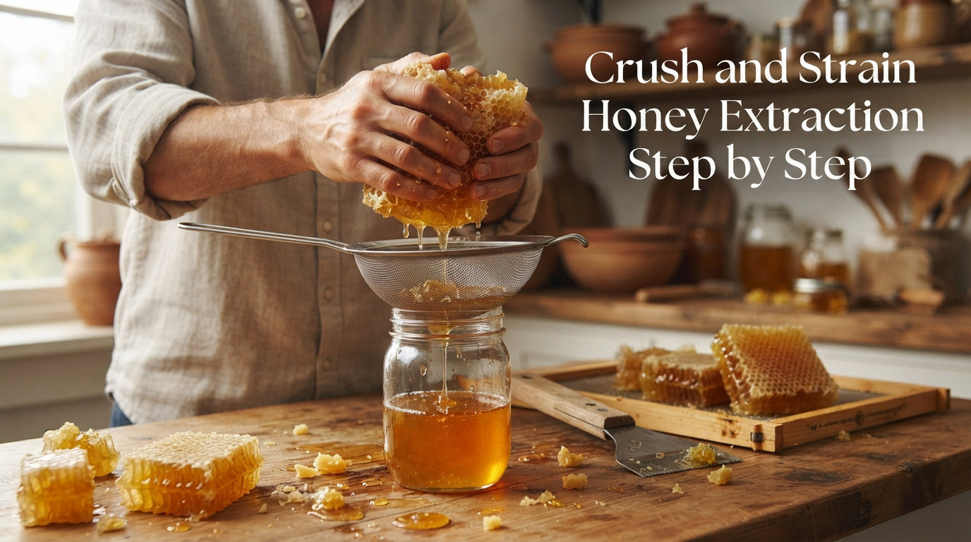 Crush and Strain Honey Extraction Step by Step
