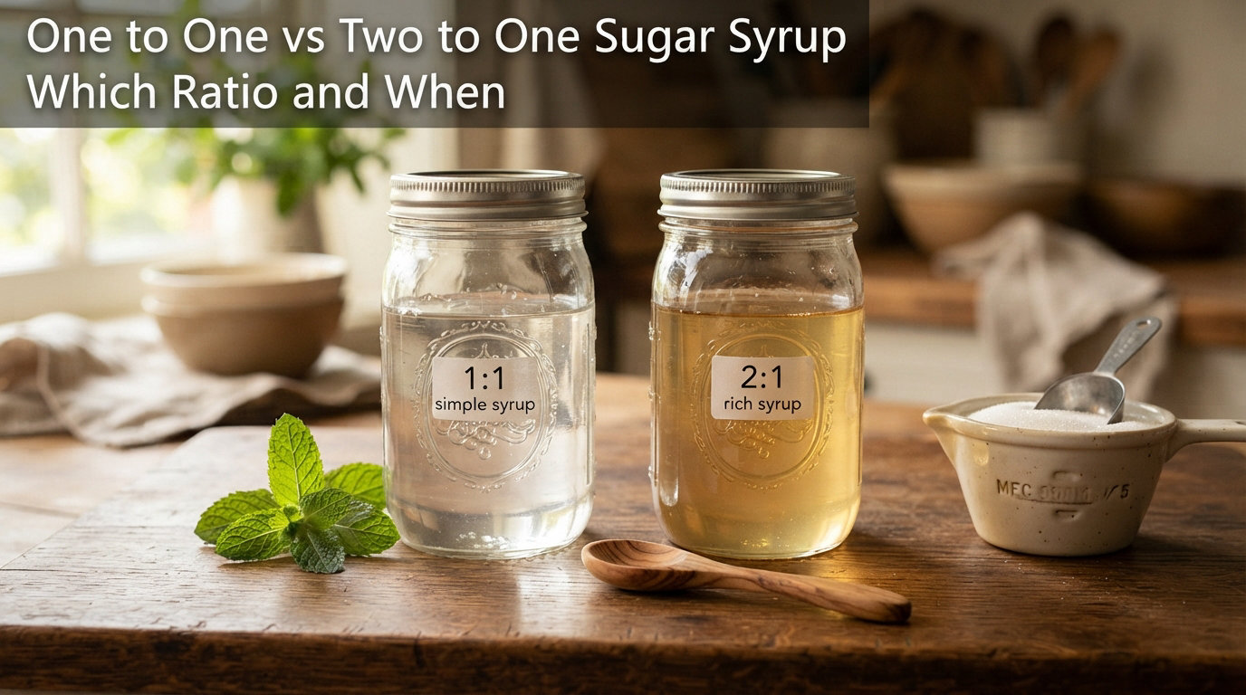 One to One vs Two to One Sugar Syrup Which Ratio and When
