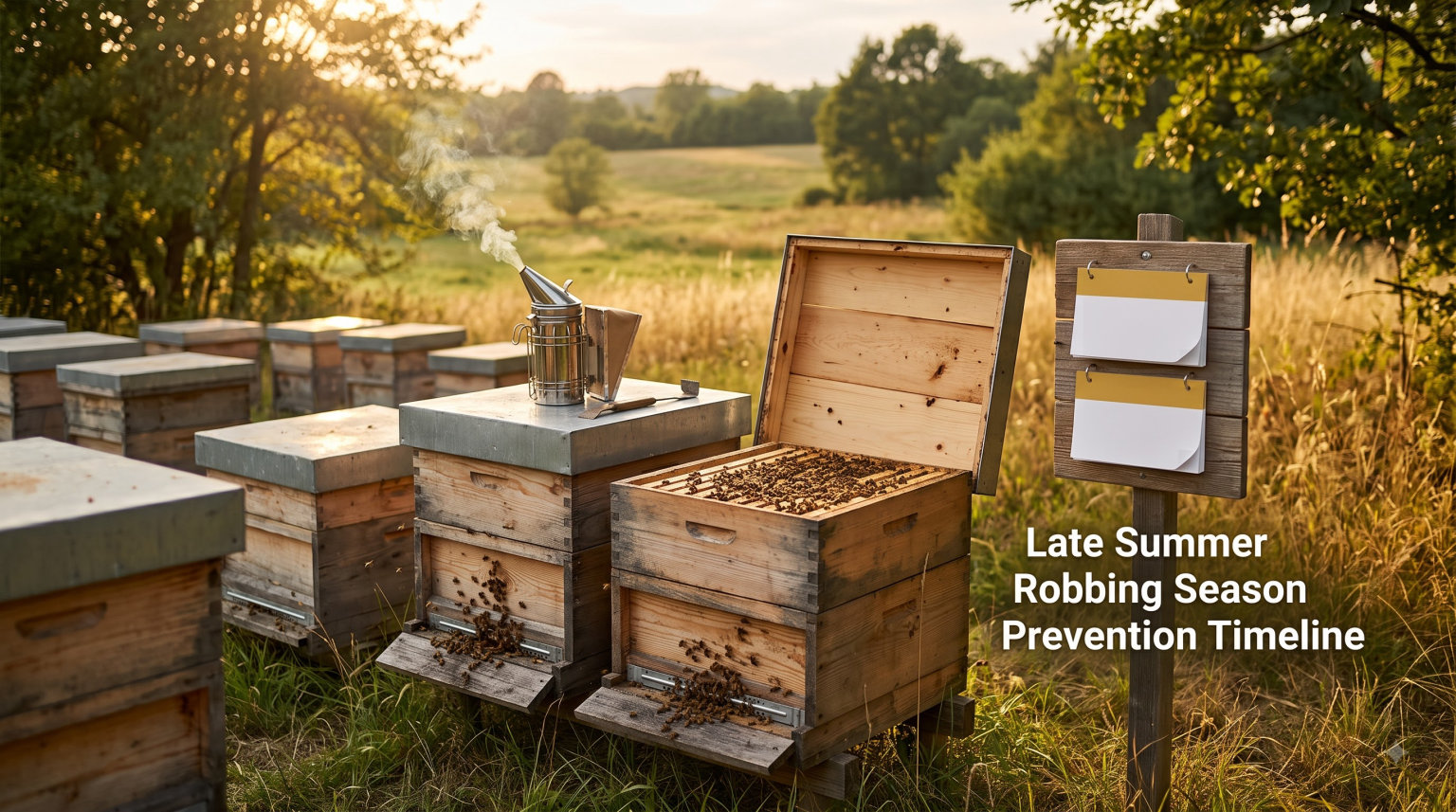 Late Summer Robbing Season Prevention Timeline