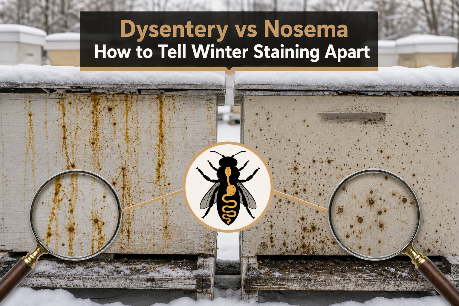 Dysentery vs Nosema How to Tell Winter Staining Apart