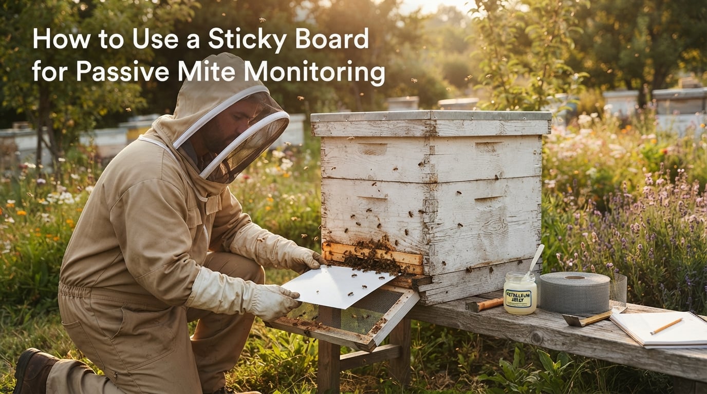 How to Use a Sticky Board for Passive Mite Monitoring