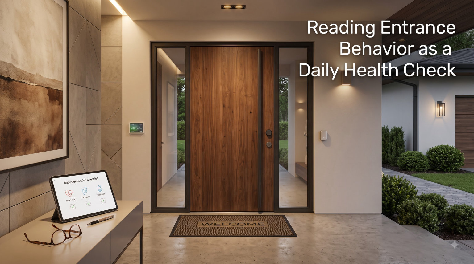 Reading Entrance Behavior as a Daily Health Check