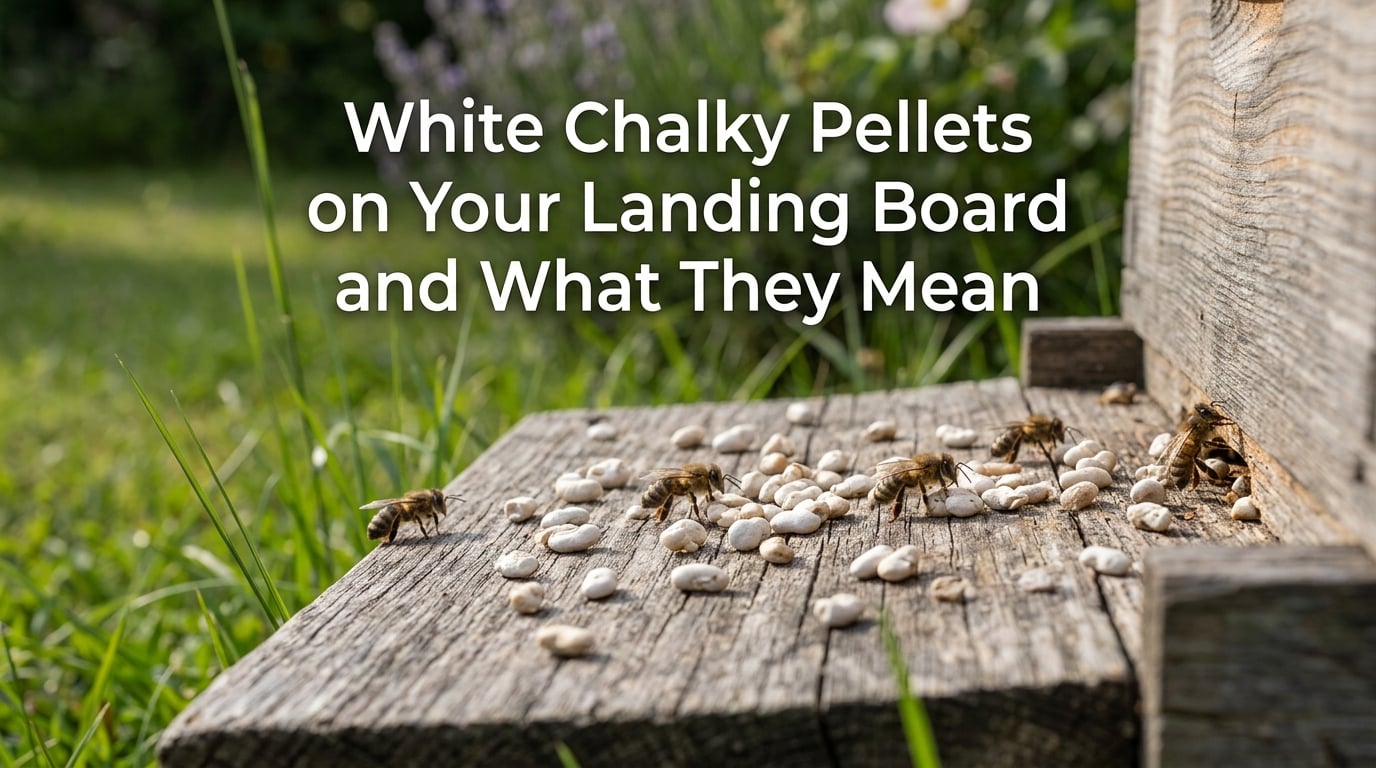 White Chalky Pellets on Your Landing Board and What They Mean