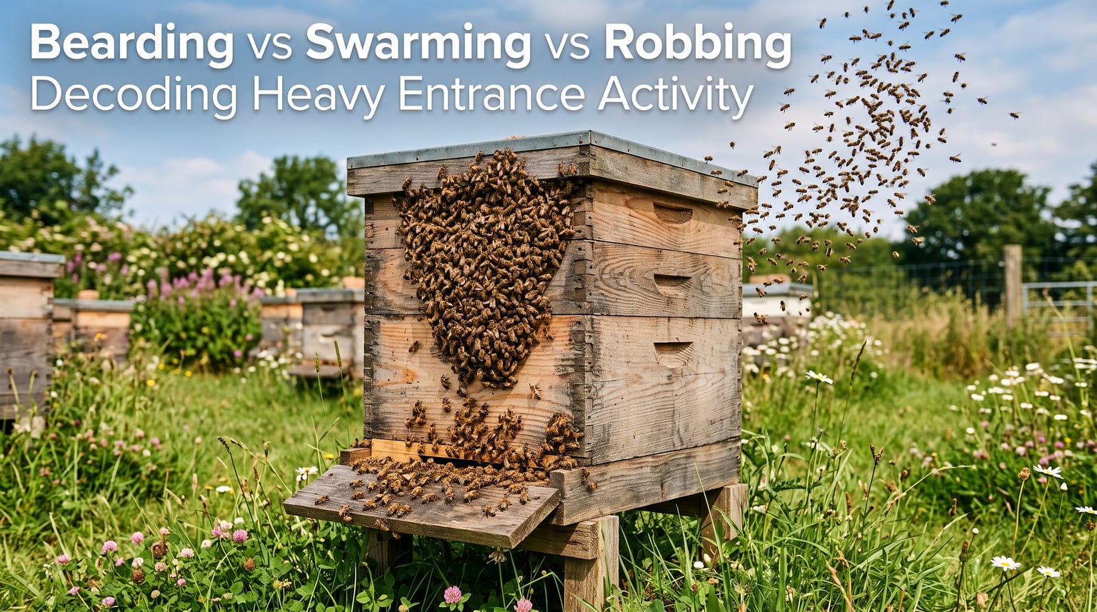 Bearding vs Swarming vs Robbing Decoding Heavy Entrance Activity