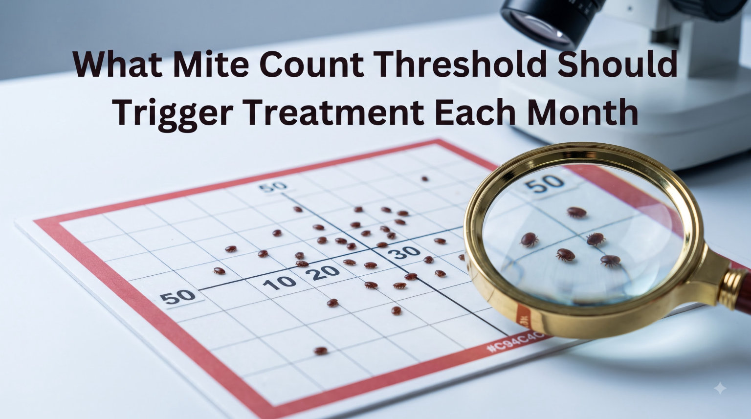 What Mite Count Threshold Should Trigger Treatment Each Month