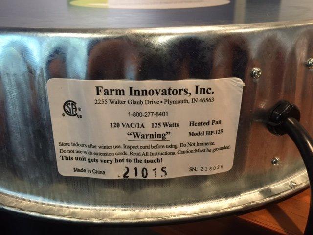 Farm Innovators HP-125 Heated Base for Metal Poultry Founts, 125W customer photo 2