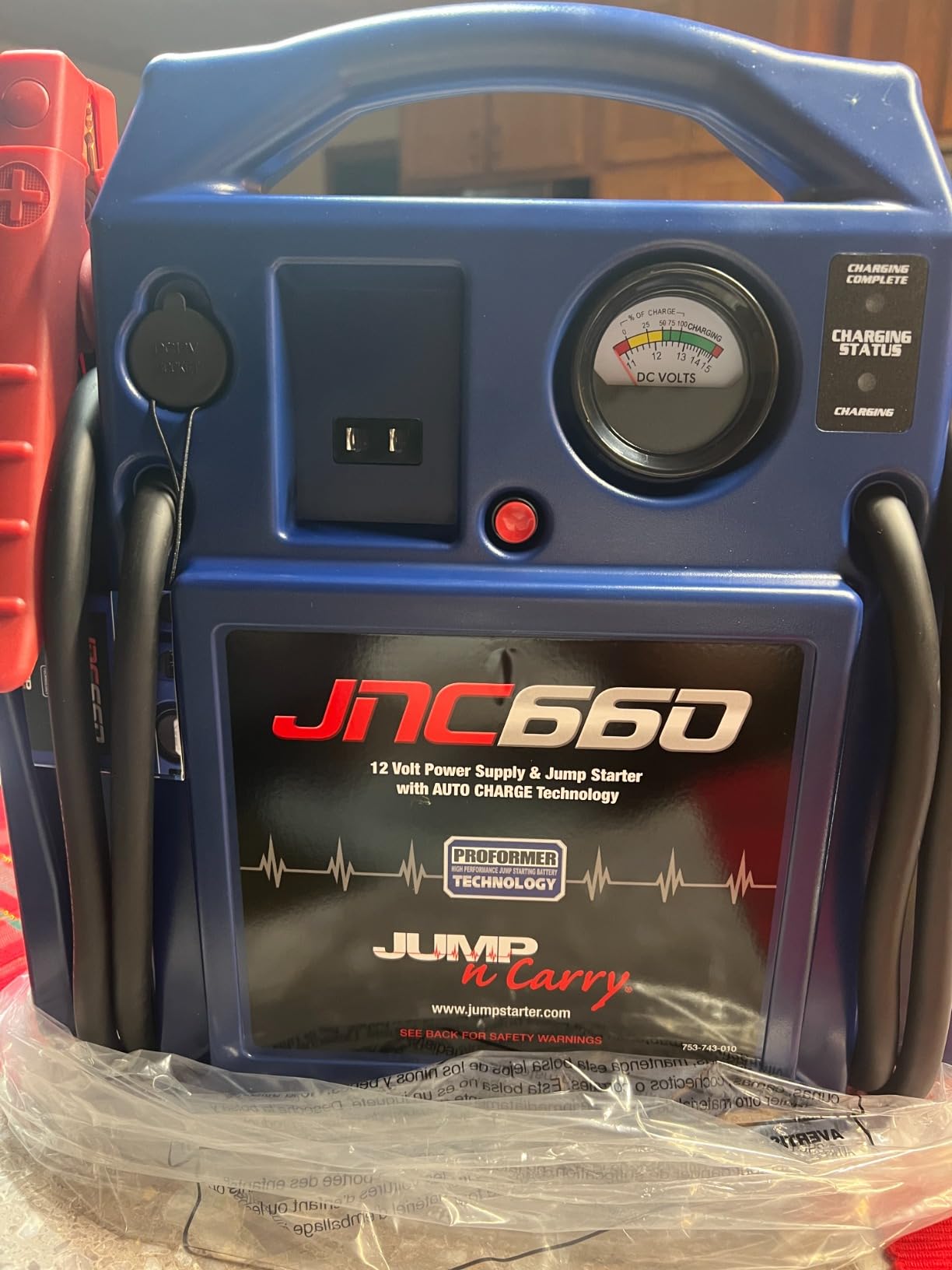 Clore Automotive Jump-N-Carry JNC660 1700 Peak Amp 12 Volt Jump Starter , Blue customer photo 1
