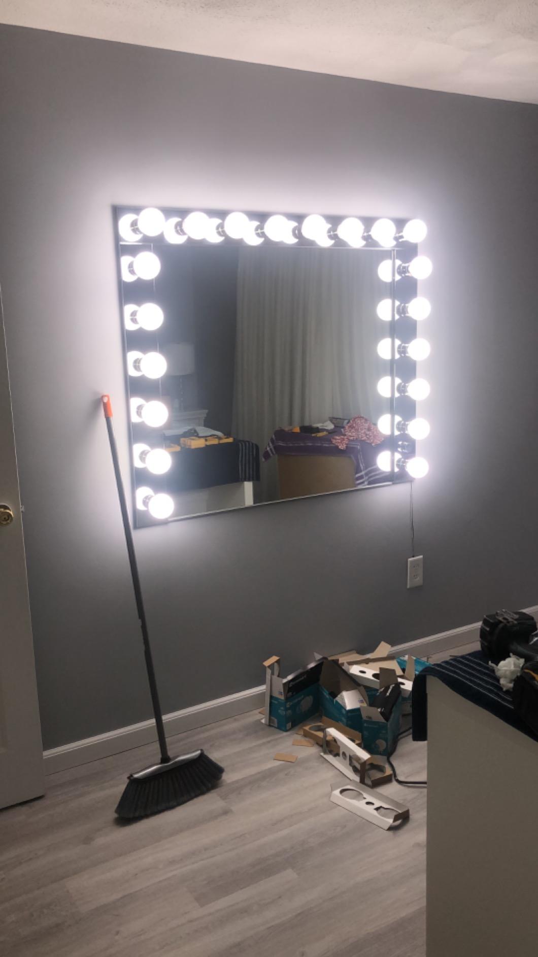 Design House Vanity Lighting, Steel Construction, 4 Vanity Lights, Dimmable, Uses Four 60W Bulbs, Polished Chrome, 24.0 in. W x 4.3 in. H x 2.0 in. D, 500892 customer photo 1