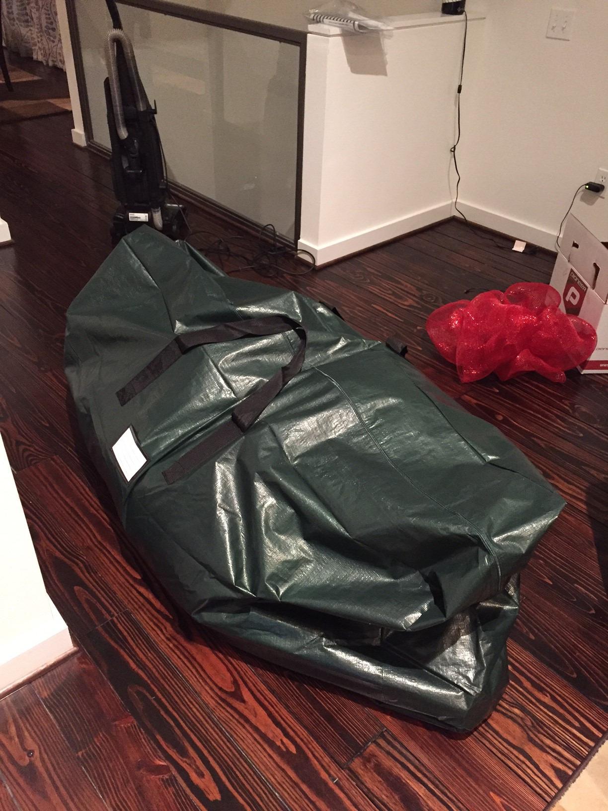 Elf Stor Christmas Tree Storage Bag with Handles, Green, 65” x 15” x 30” customer photo 1