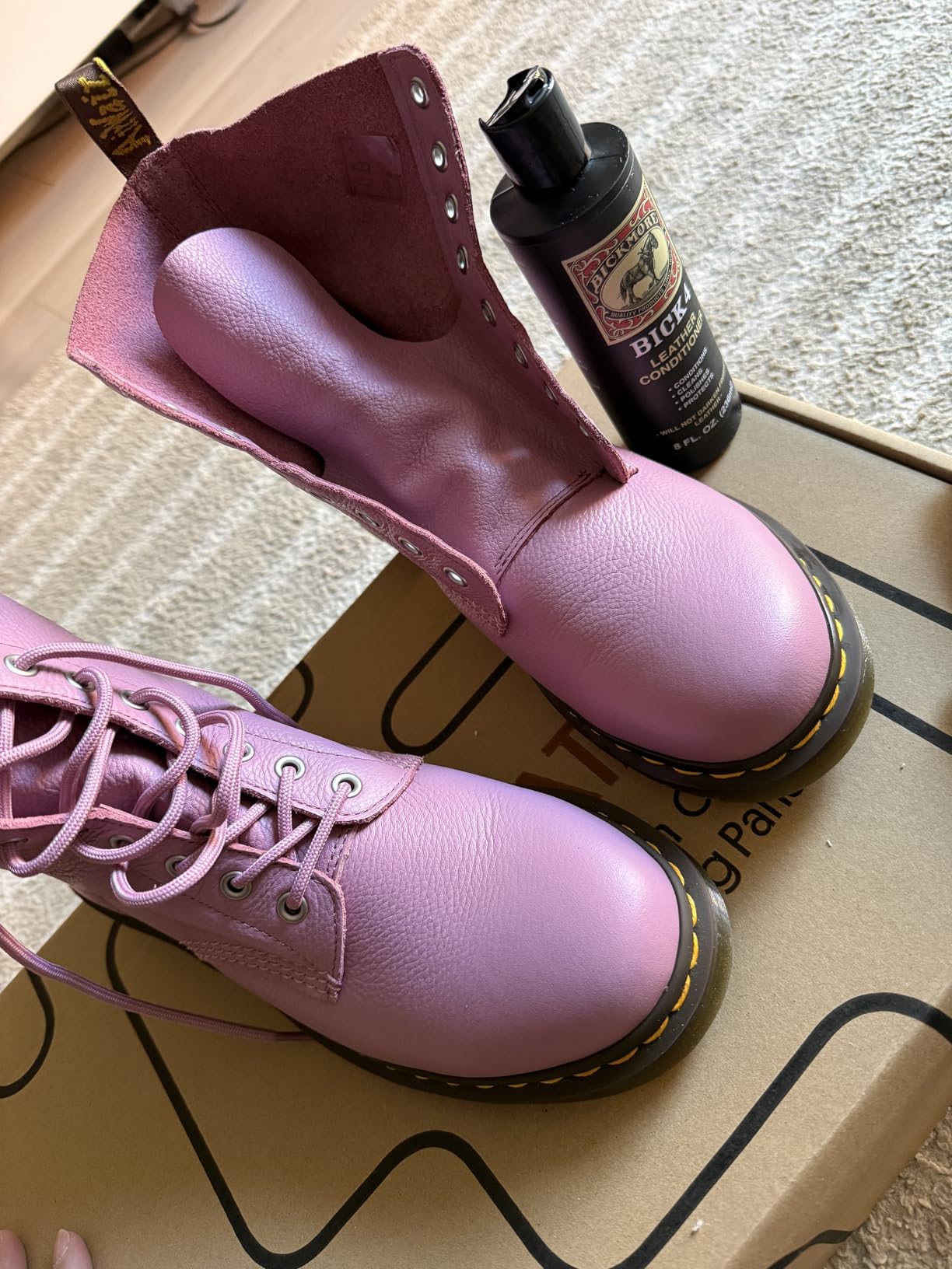 Bick 4 Leather Conditioner & Cleaner, Won't Darken Boots, Couch, Bags 8 oz customer photo 1