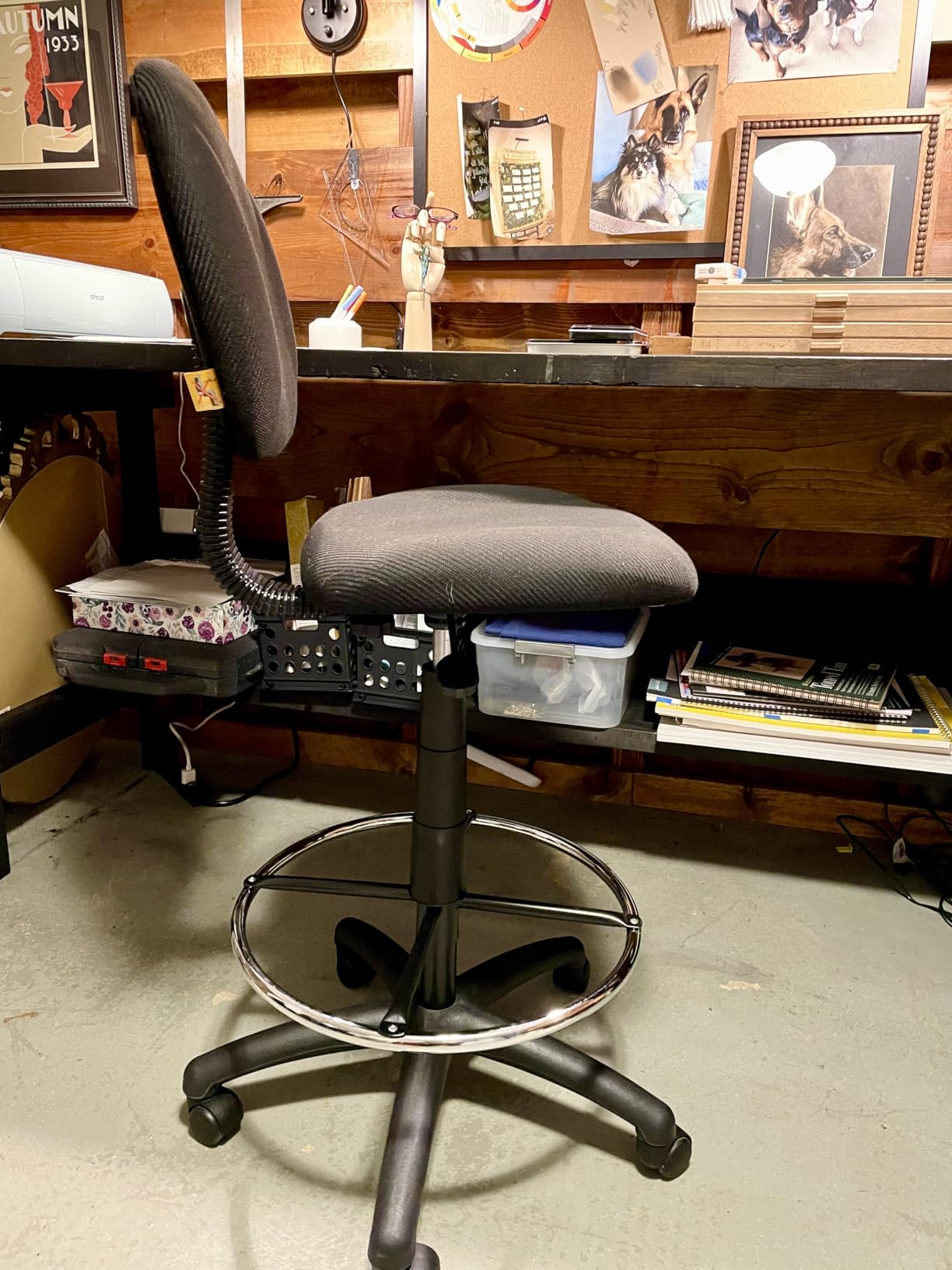 Boss Office Products B1615-BK Ergonomic Works Drafting Chair Without Arms in Black, Mid-Back customer photo 2