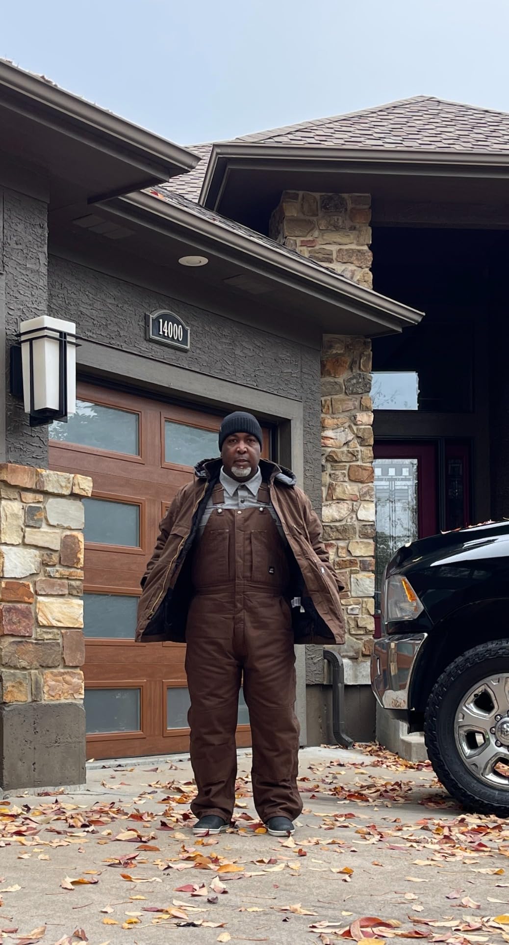 Berne Men's Heartland Insulated Washed Duck Bib Overall customer photo 2