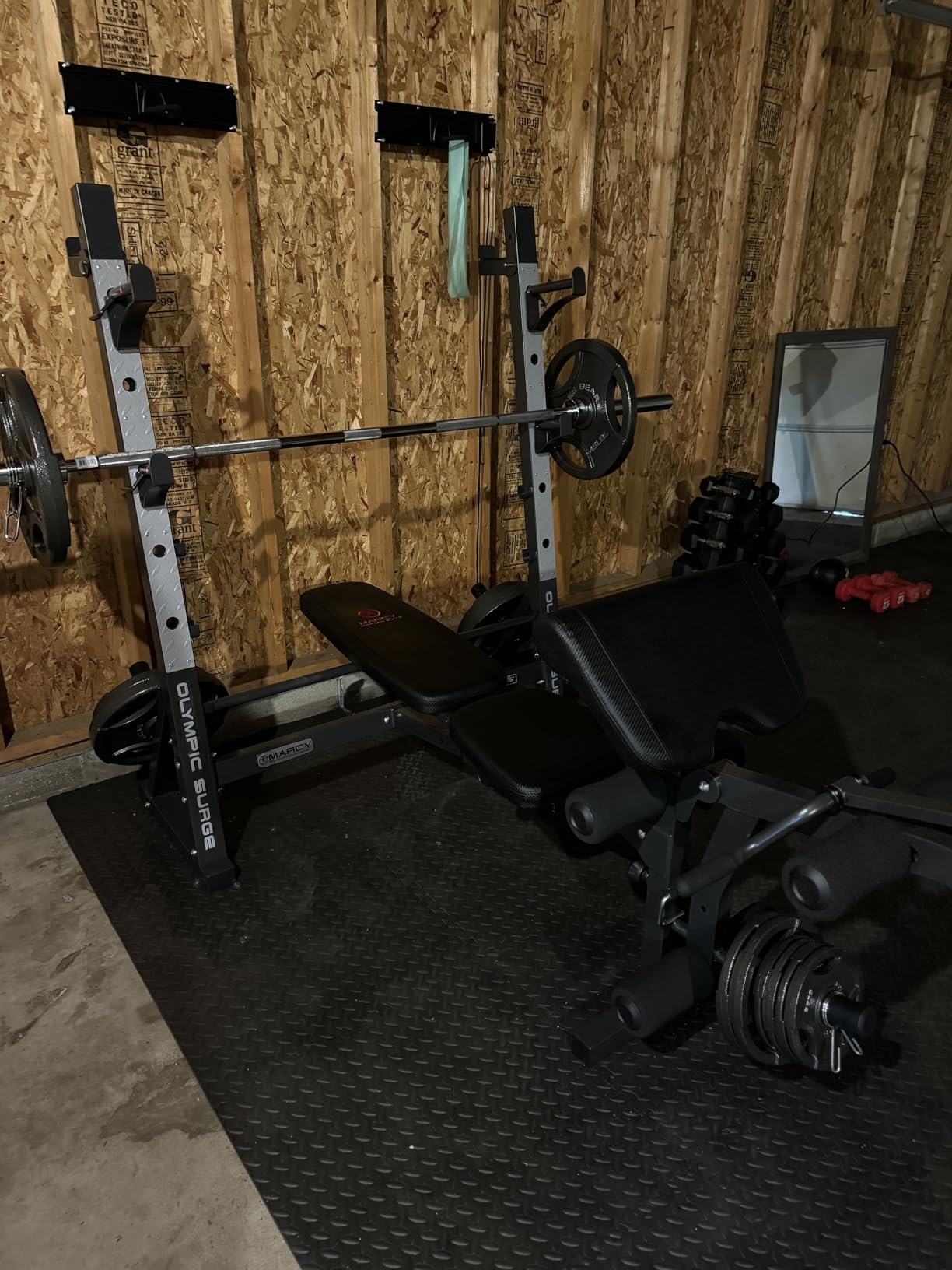 Marcy Olympic Workout Bench for Home Gym Strength Training Equipment with Preacher Curl Pad and Weight Rack Storage, White/Black customer photo 1