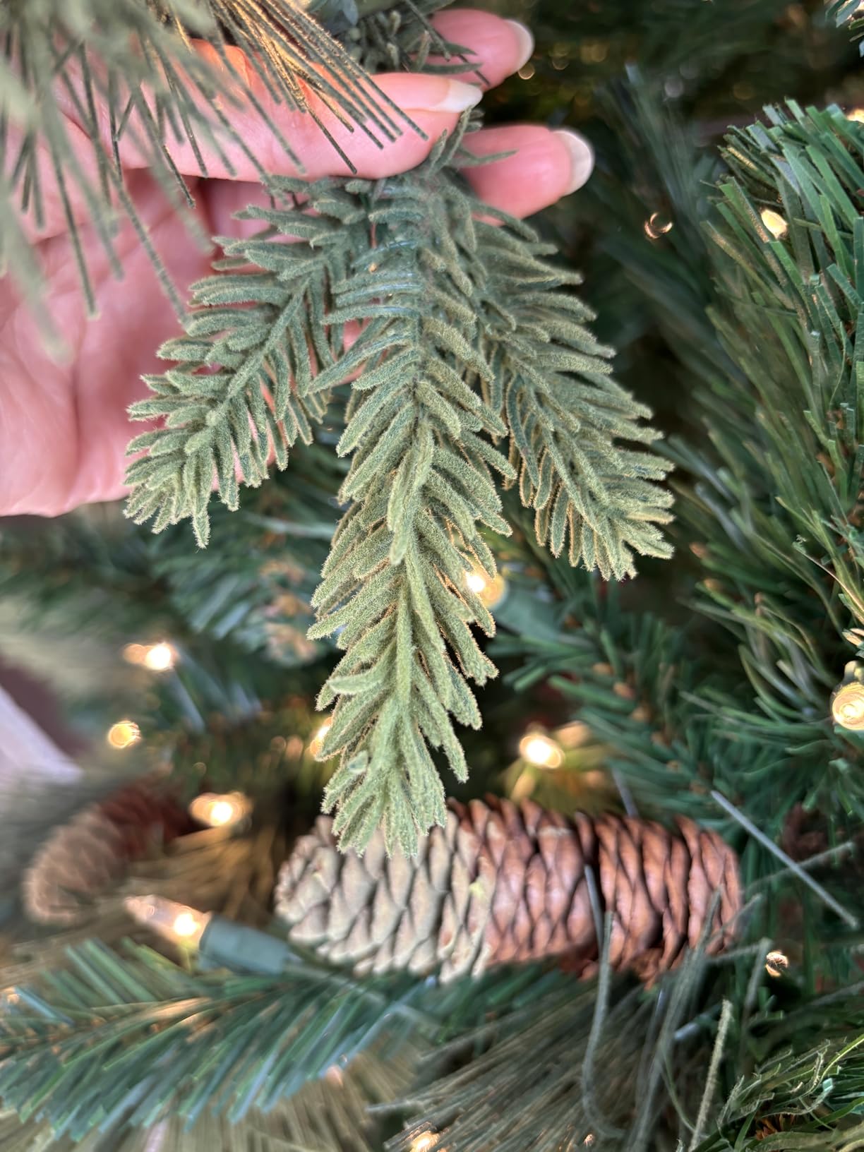 National Tree Company 6.5ft Pre-Lit Carolina Pine Artificial Christmas Tree customer photo 2