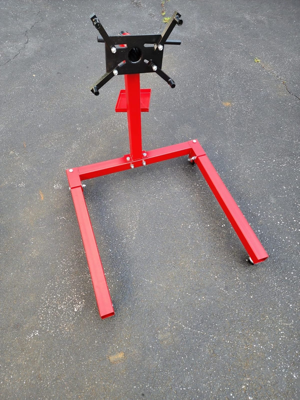 BIG RED T25671 Torin Steel Rotating Engine Stand with 360 Degree Rotating Head and Tool Storage Tray: 5/8 Ton (1,250 lb) Capacity, Red customer photo 1