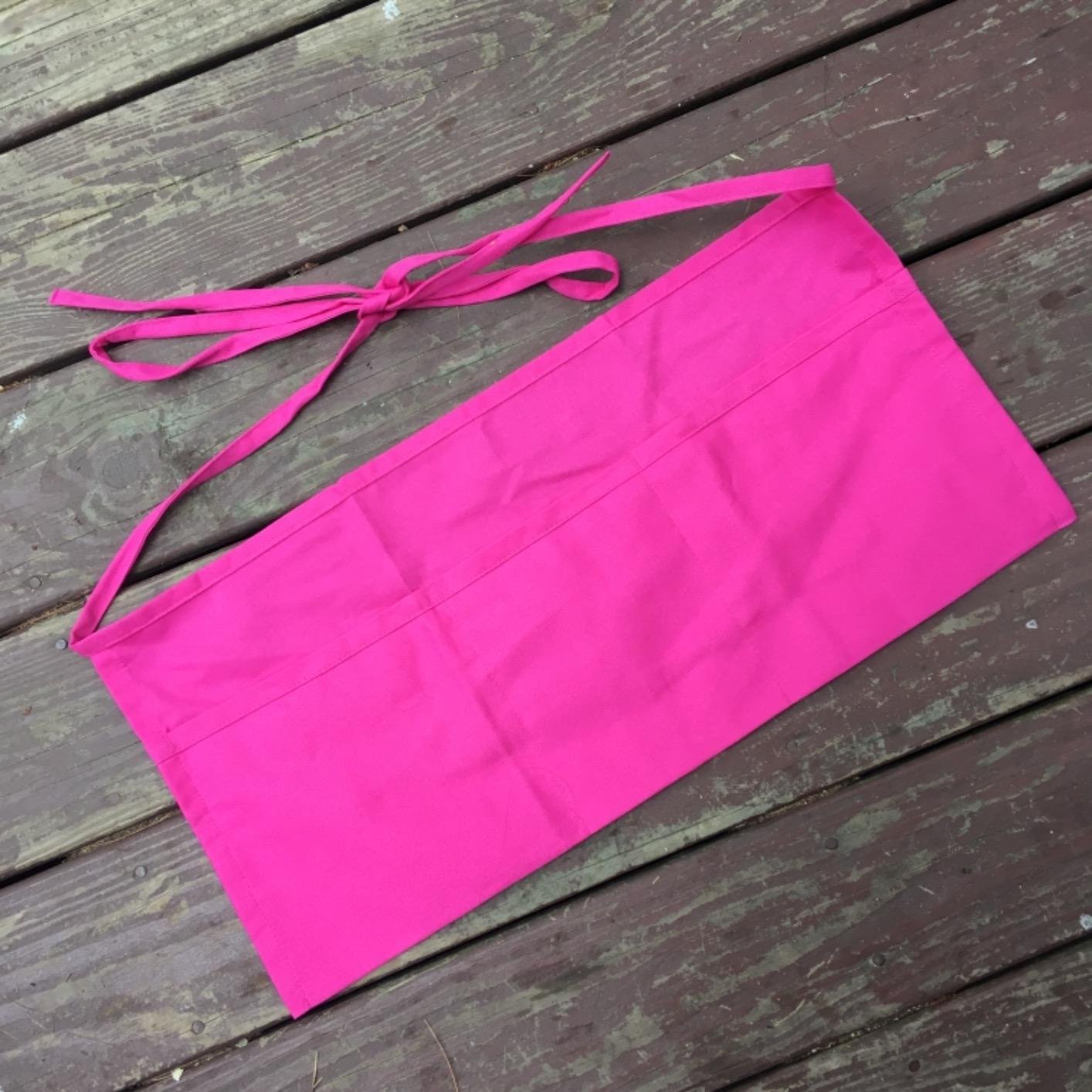 Fame Original 3 Pocket Waist Apron for Adults in Raspberry Hot Pink 82806 - One Size Fits Most - Unisex (F9-83501) customer photo 2