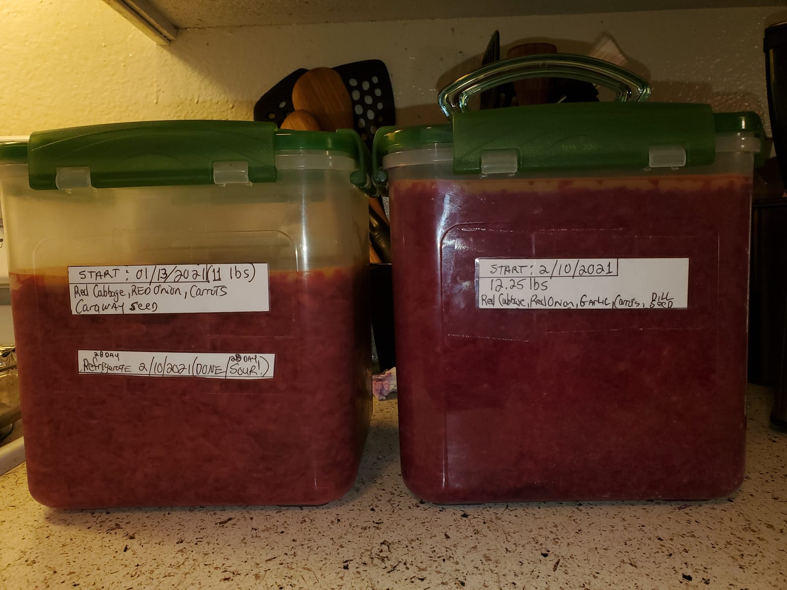 E-Jen Premium Kimchi, Sauerkraut Container Probiotic Fermentation with Inner Vacuum Lid (Earthenware Brown, 0.45 gal/ 1.7L) customer photo 2