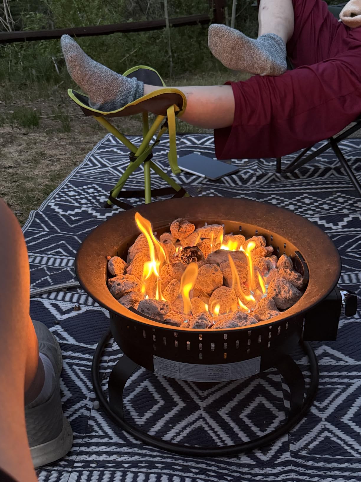 GasBRUH Outdoor Portable Propane Fire Pit, 19-Inch,60,000 BTU with Cover&Carry Kit,Camping Propane Fire Pits,Gas Firebowl,Portable Gas Fire Pit for Outside Patio,Backyard,Camping,RV,Deck,Tailgating customer photo 2