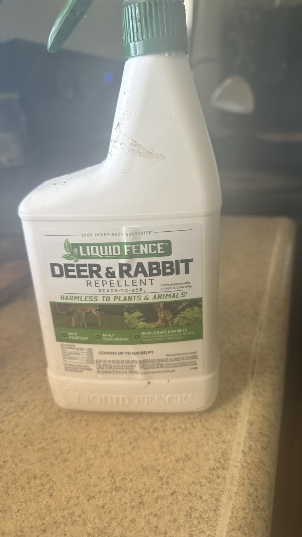 Liquid Fence Deer and Rabbit Repellent Ready-to-Use Spray, 1 Gallon customer photo 1