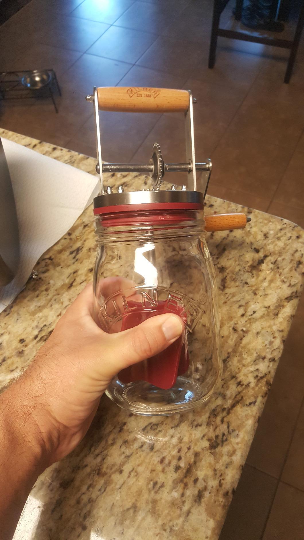Kilner Vintage Glass Butter Churn; Delicious Homemade Butter in as Little as Ten Minutes; Large 34-Fluid Ounce Capacity Butter Churner, 1 EA customer photo 1