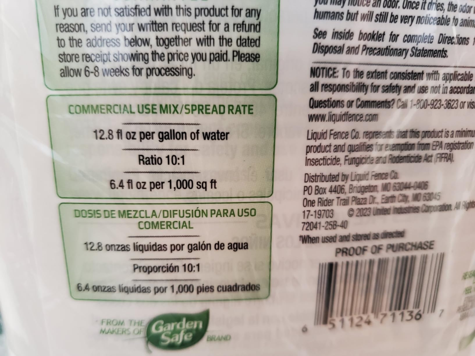 Liquid Fence Deer and Rabbit Repellent Concentrate, 32 Ounces customer photo 2