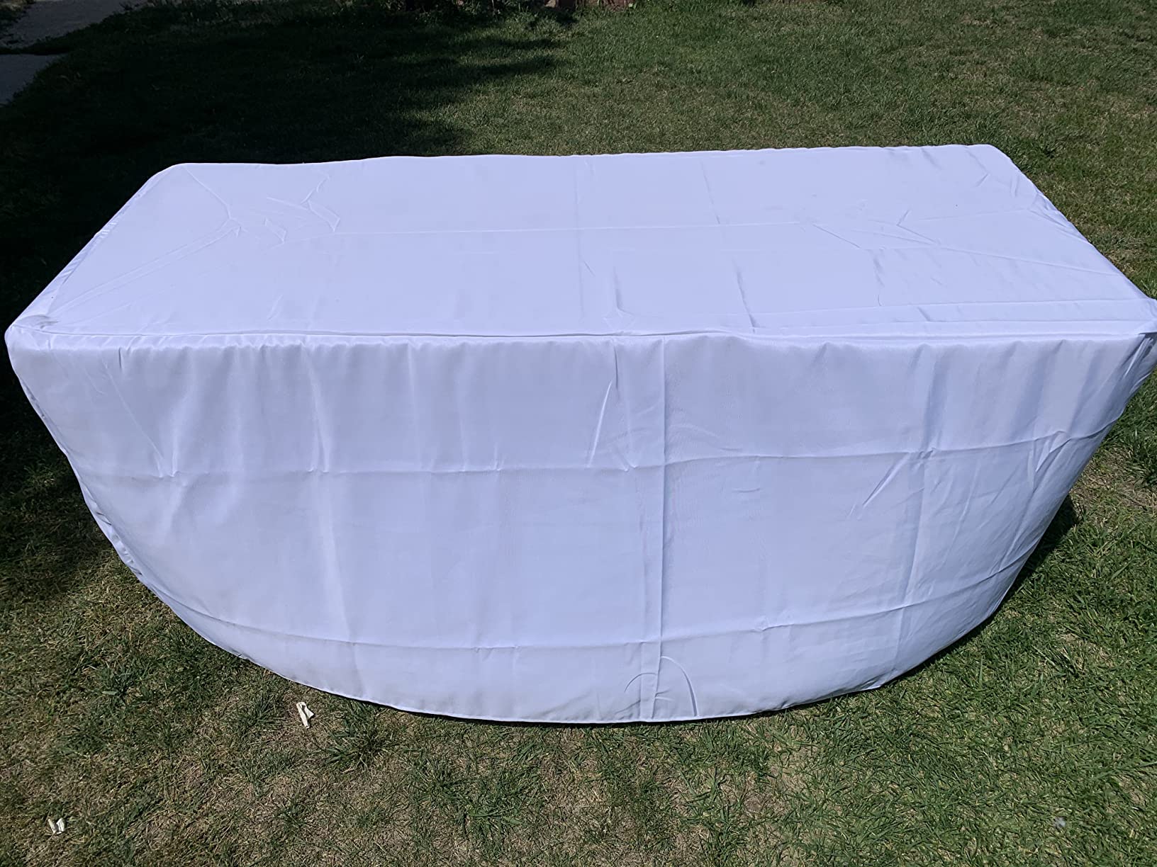 Lann's Linens - 6' Premium Fitted Tablecloth for 72