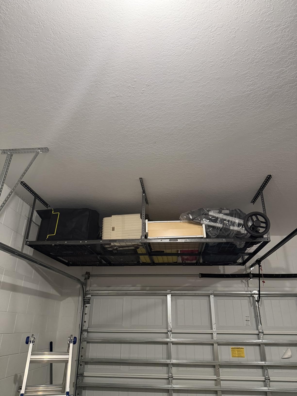 FLEXIMOUNTS 4x8 Overhead Garage Ceiling Storage Rack Organization, Black customer photo 2