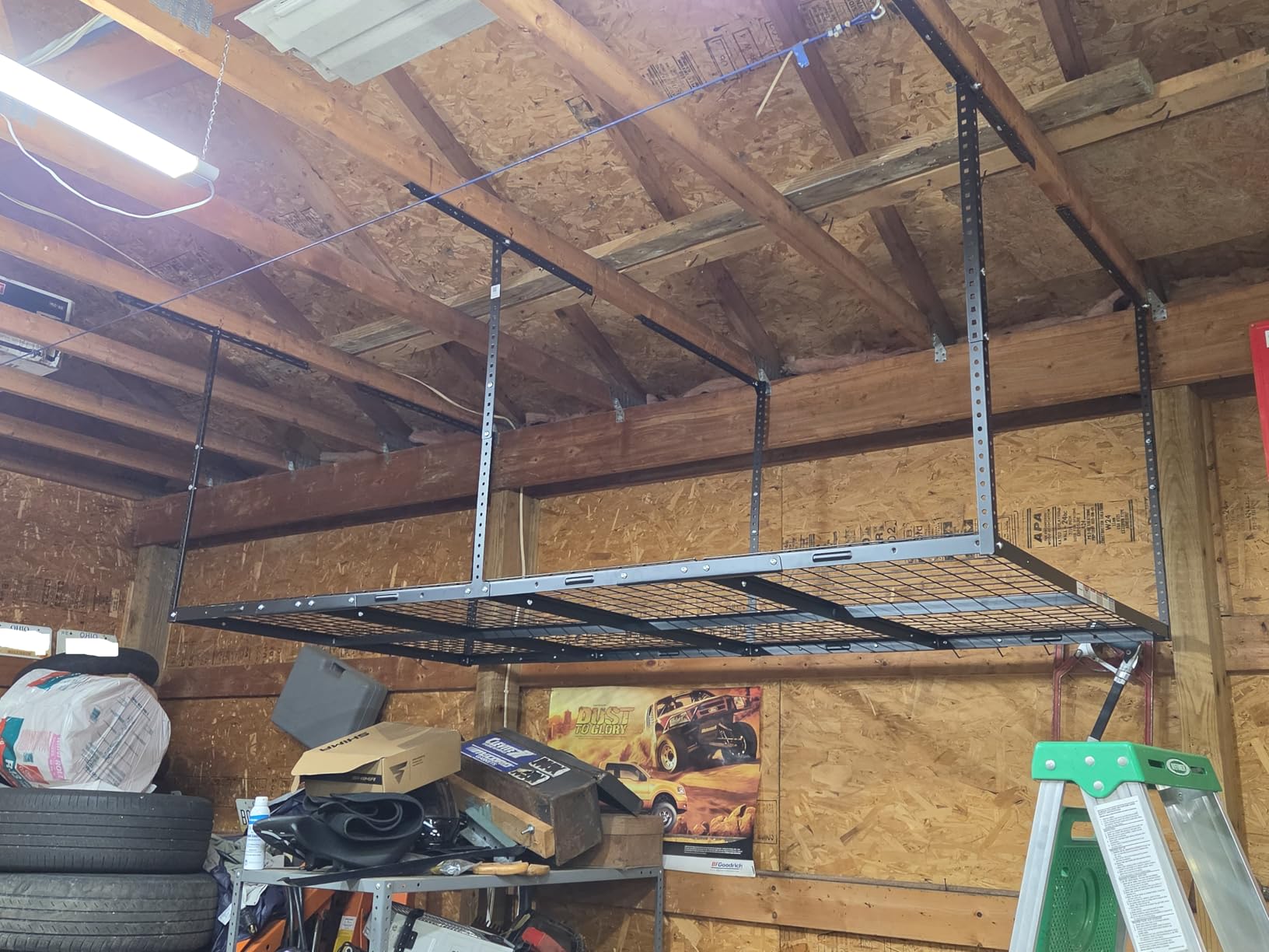 FLEXIMOUNTS 3x6 Overhead Garage Storage Adjustable Ceiling Rack, Black customer photo 1