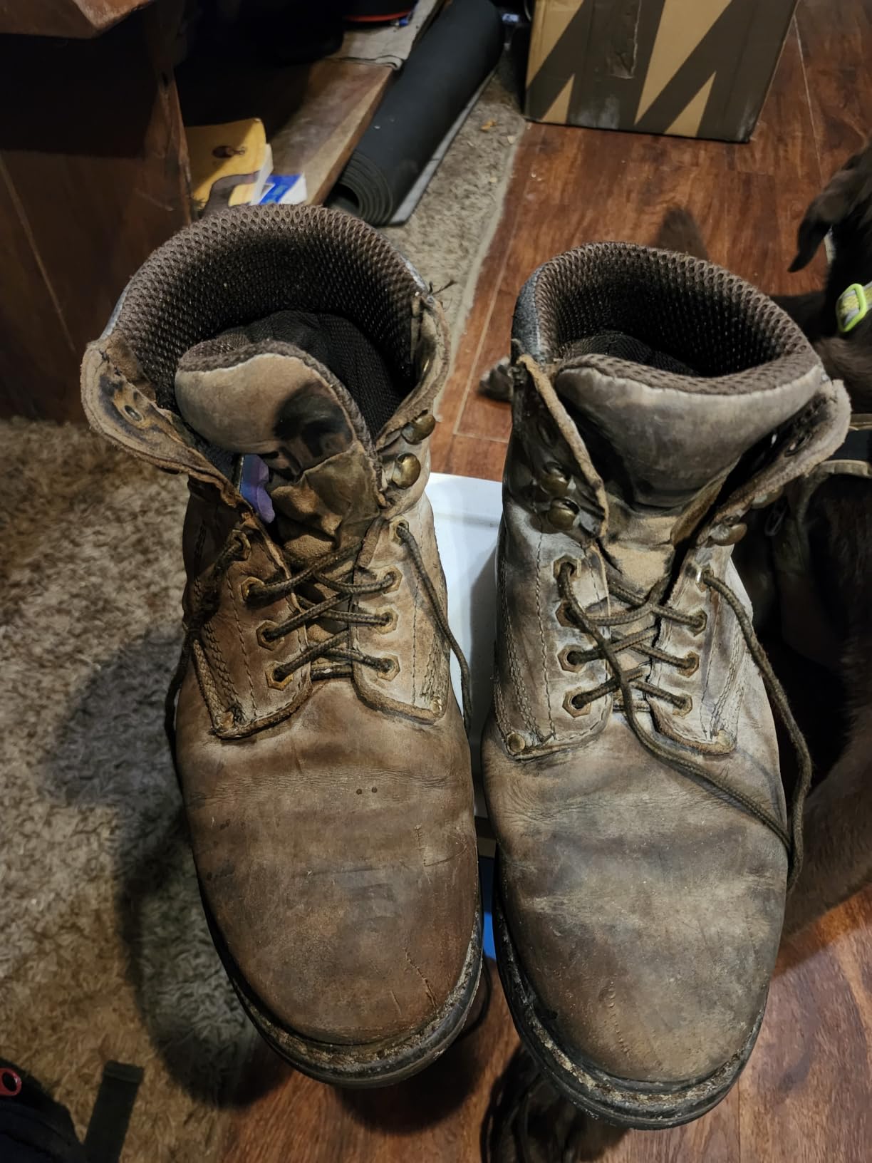 Work Boots for Men Soft Toe – 6inch Leather Boots for Construction Rubber Sole Working botas de trabajo para hombre, “Tank” Workboots customer photo 1