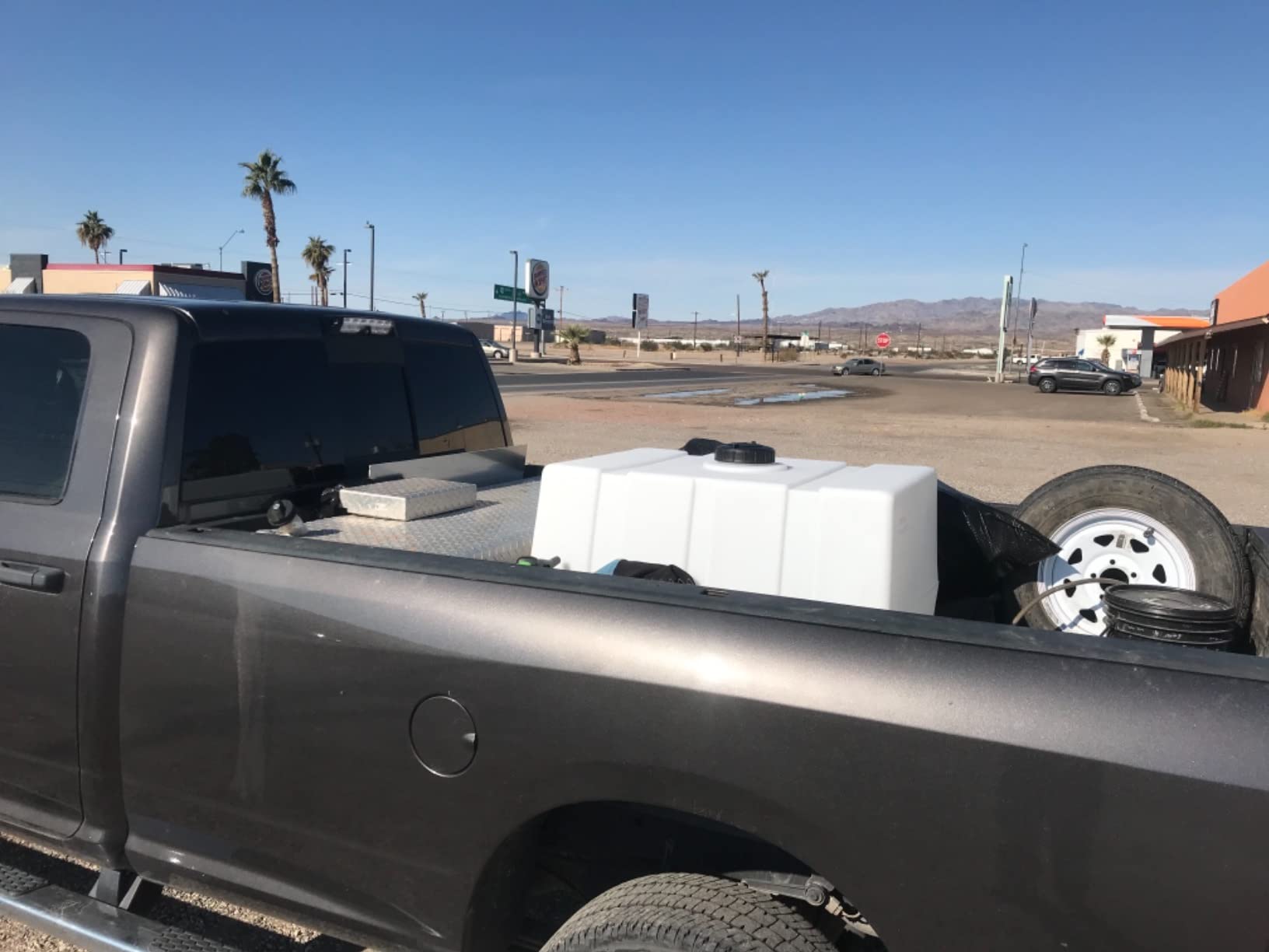 RomoTech 82123919 Horizontal Square Reservoir Water Tank, 50 Gallon, Made in USA, Natural Poly Tank for Non-Flammable Liquids, UV-Resistant, Ideal for Agricultural Use, RV Water Storage, White customer photo 2