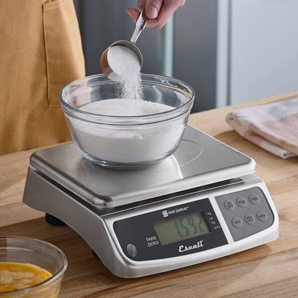 San Jamar Digital Food Scale, Battery Operated with 66 Pound Capacity for Cooking, Baking, Meal Prep, Diet Tracking, Stainless Steel, 6.82 Pounds, Silver customer photo 2