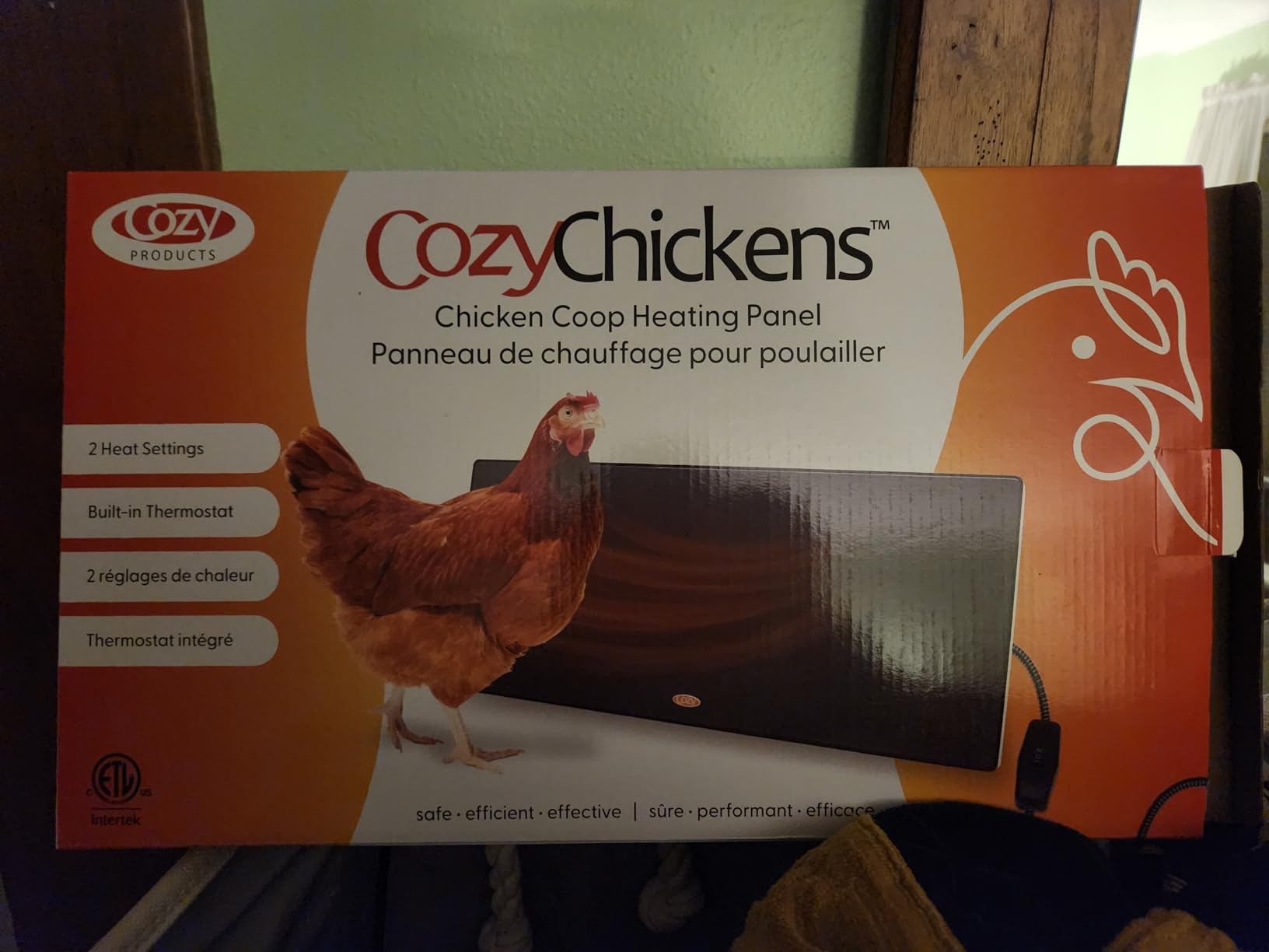 Cozy Products Cozy Coop Chicken Coop Heater, Flat-Panel, 150 Watts | Wall Mount or Free Standing, Electric 150 Watts Safer Than Heat Lamps Warms Inside Chicken Coops Flat Panel 2 Inches Deep customer photo 2