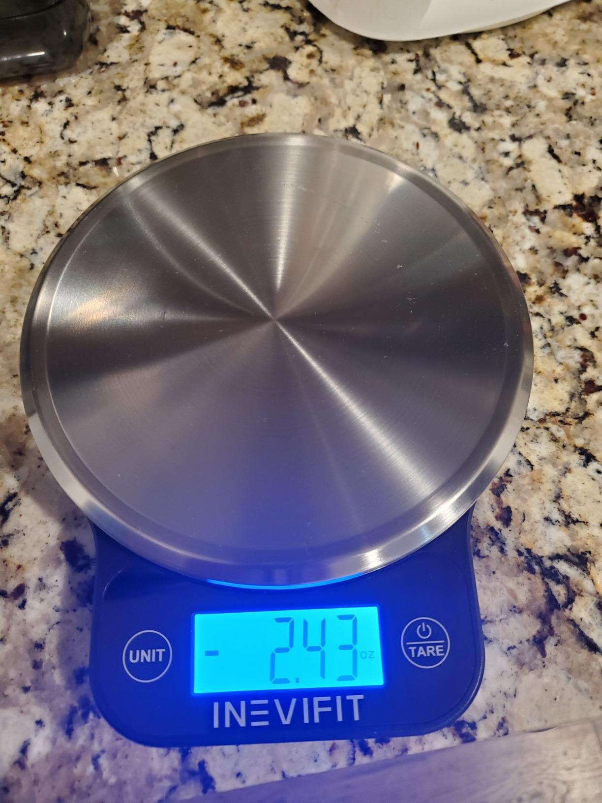 INEVIFIT Digital Kitchen Scale, Highly Accurate Multifunction Food Scale 13 lbs 6kgs Max, Clean Modern Black with Premium Stainless Steel Finish. Includes Batteries customer photo 1