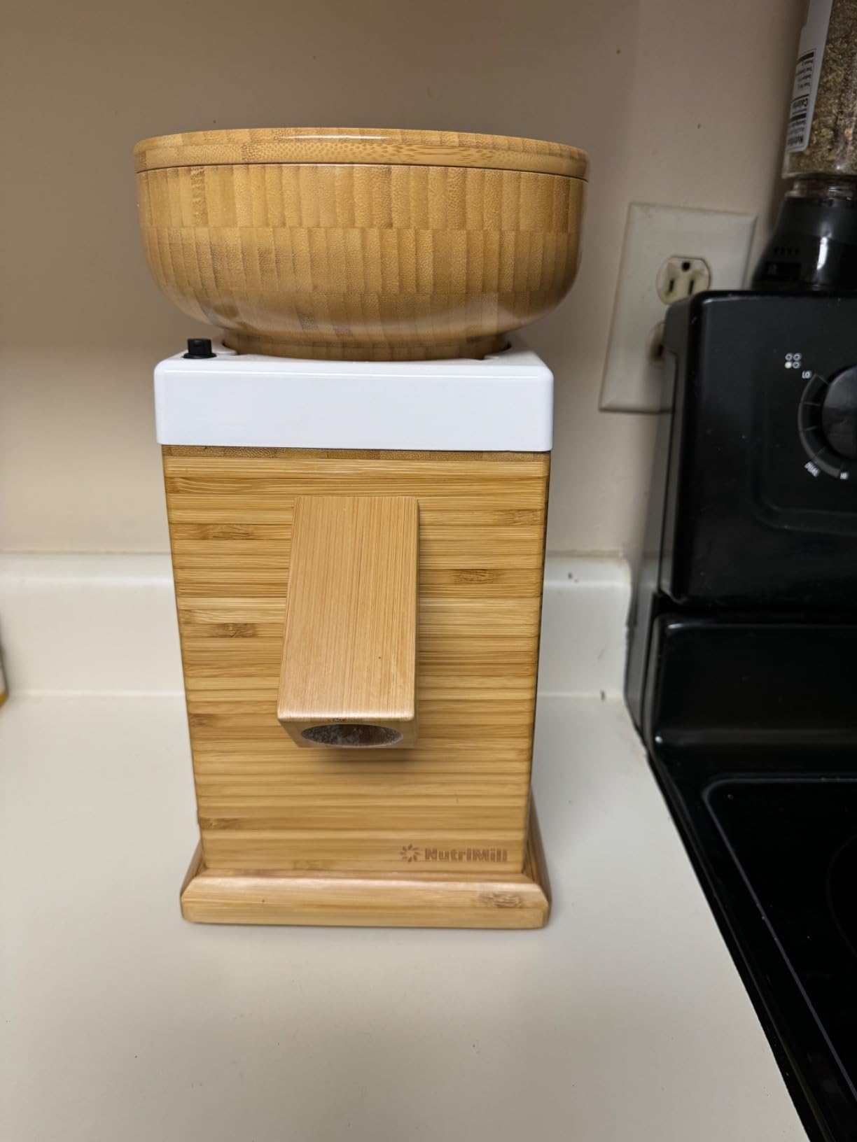 NutriMill Harvest Electric Stone Grain Mill, 450 Watt - White customer photo 1
