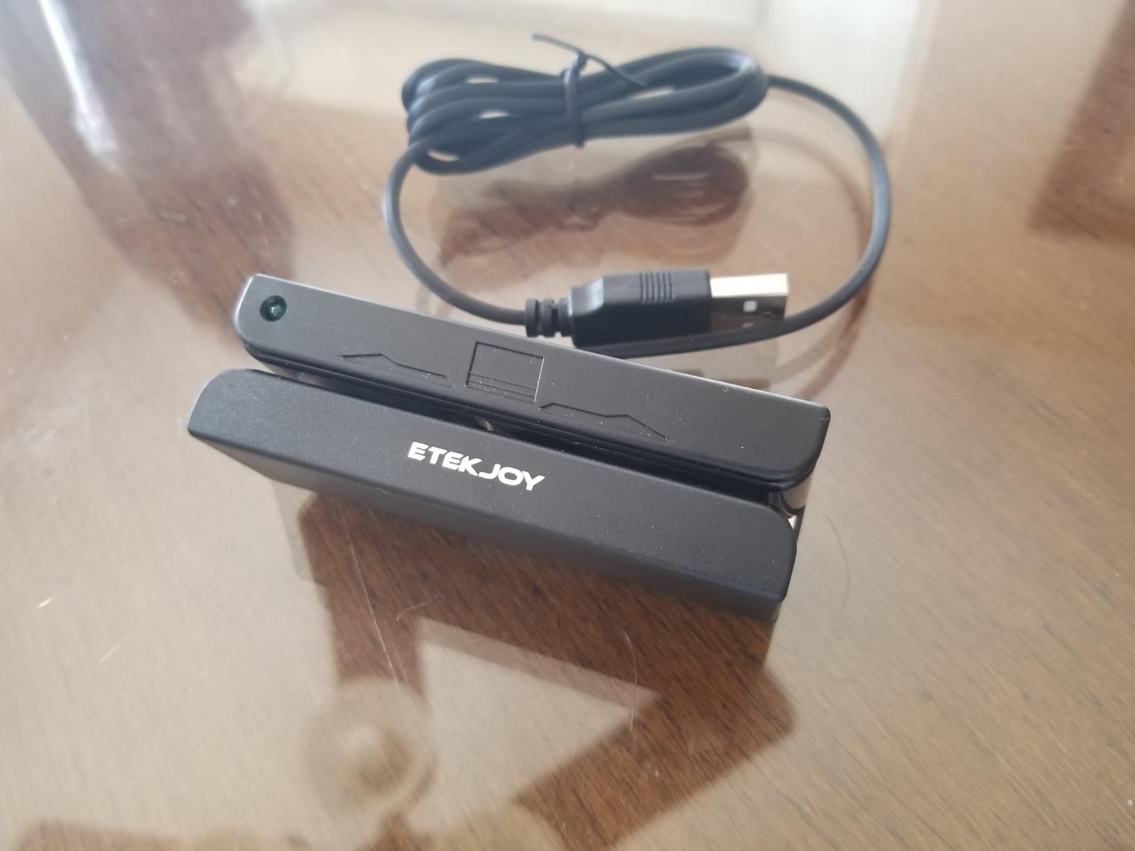 ETEKJOY USB 3-Track Magnetic Stripe Card Reader POS Credit Card Reader Swiper MagStripe Swipe Card Reader ET-MSR90 customer photo 2