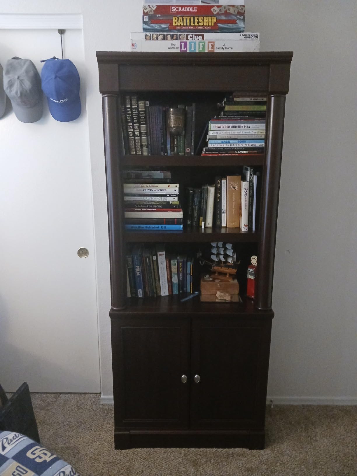 Sauder Palladia Bookcase with Doors, Multiroom Storage, Library Bookcase, Vintage Oak Finish customer photo 1