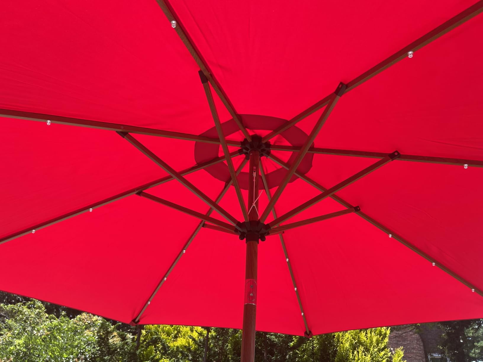 Best Choice Products 10ft Solar Polyester LED Lighted Patio Umbrella w/Tilt Adjustment and UV-Resistant Fabric - Tan customer photo 2