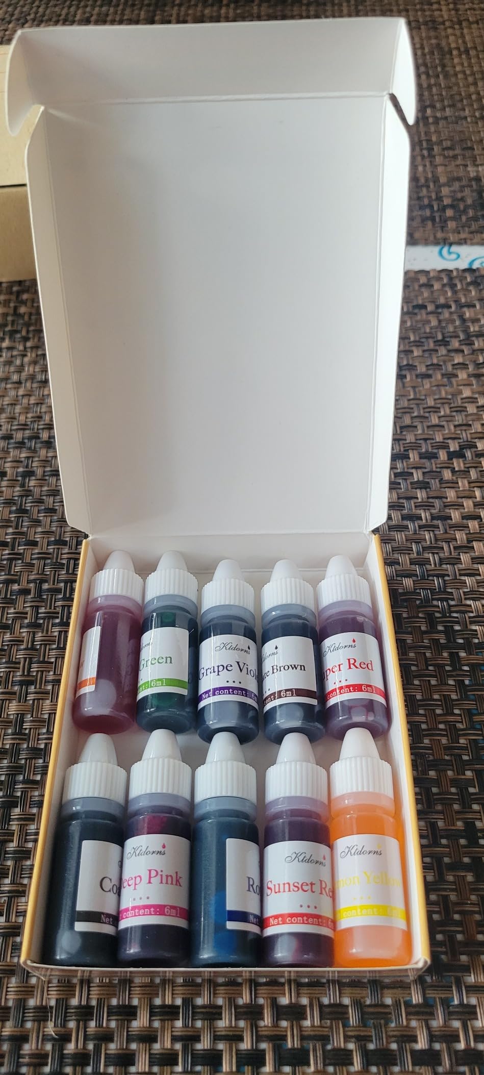 Soap Dye Soap Making Set - 10 Liquid Colors for Soap Coloring,Coal Black, Royal Blue,Chocolate Brown,Lemon Yellow,Fruit Green,Sunset Red,Sunset Yellow,Deep Pink,Super Red and Grape Violet customer photo 2