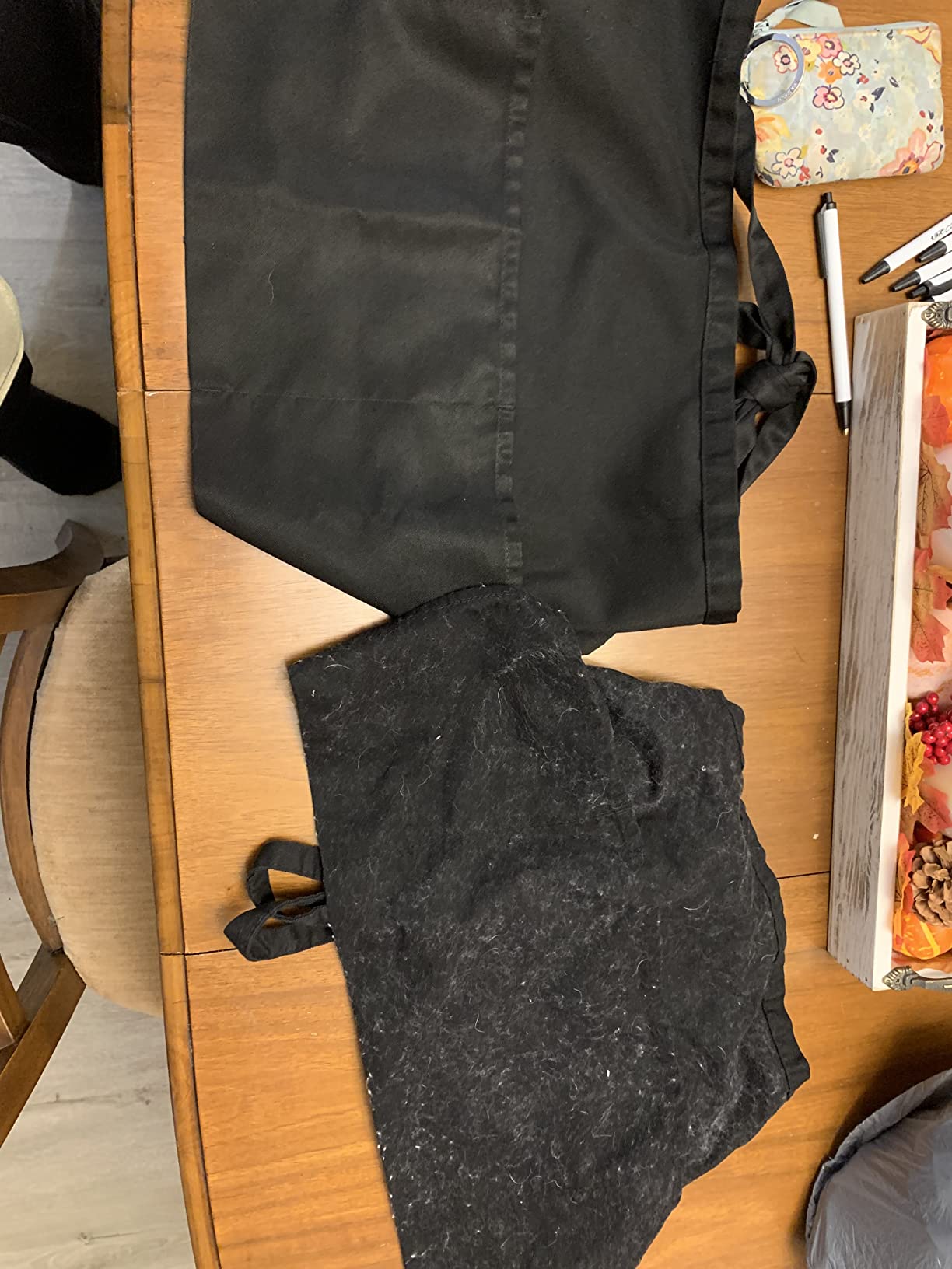 Syntus 3 Pack Cotton Server Apron with Pockets for Women, Black Waist Apron customer photo 2