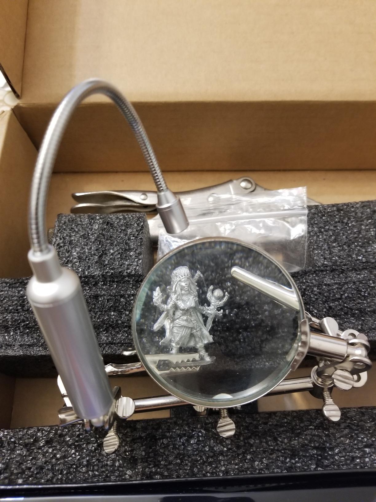 RamPro - Helping Hand Magnifier Glass Stand - Magnifying Lens, Perfect for Soldering, Crafting & Inspecting Micro Objects customer photo 1