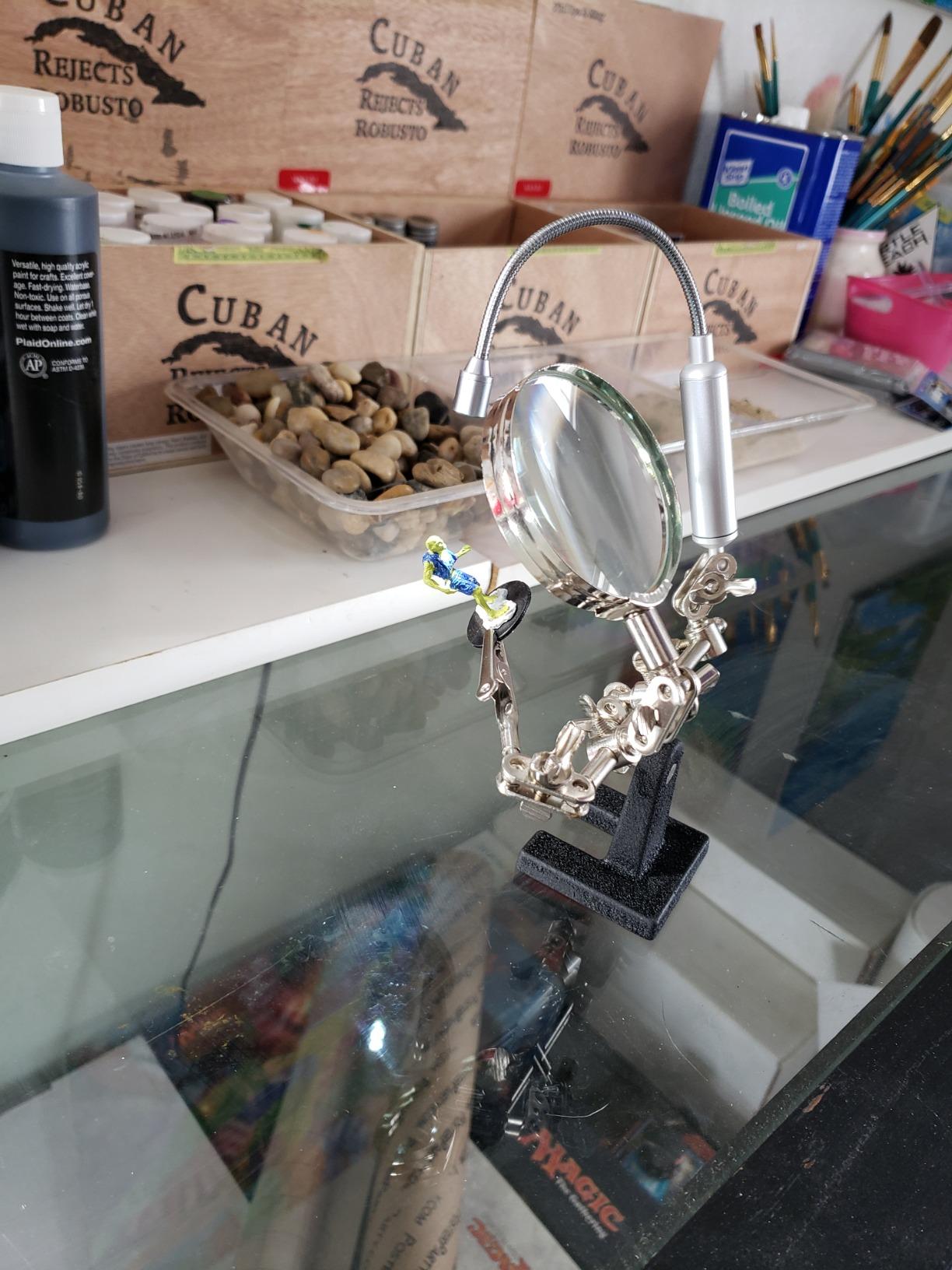 RamPro - Helping Hand Magnifier Glass Stand - Magnifying Lens, Perfect for Soldering, Crafting & Inspecting Micro Objects customer photo 2