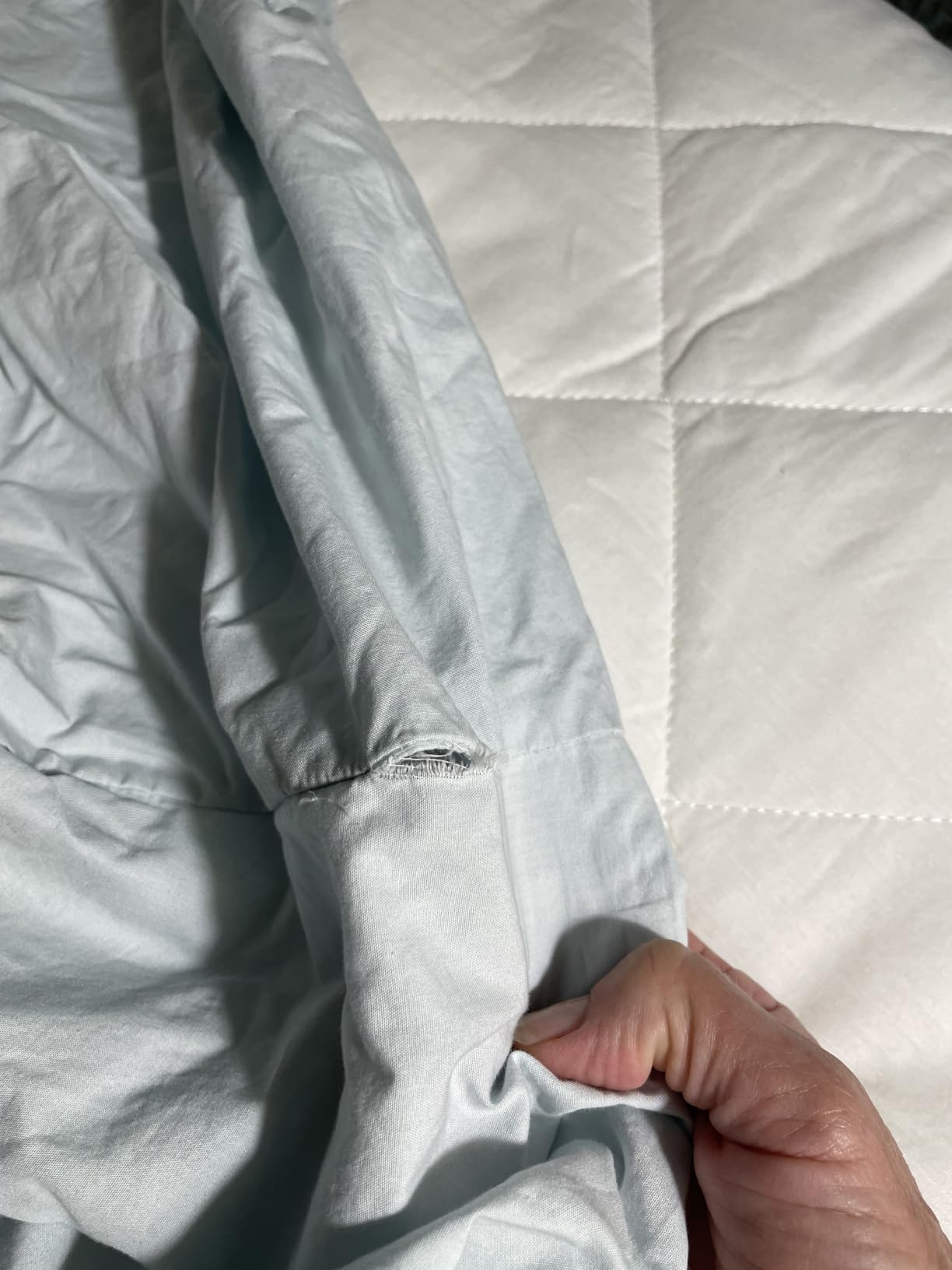 Linen Home 100% Cotton Percale Sheets Queen Size 4 Pc Cooling Set - White customer photo 2